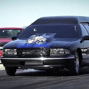 Hearse World Record 9 Second 1/4 Mile!