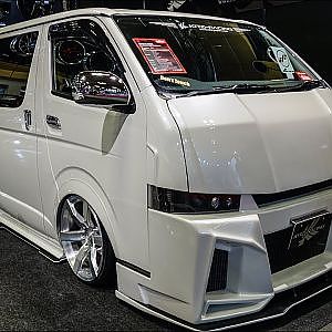 (4K)KITZ RACING TOYOTA 200 HIACE custom クールレーシング 200系ハイエースカスタム - OSAKA AUTO MESSE 2019