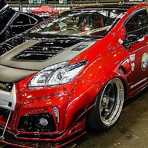 (4K)TOYOTA PRIUS wide bodykit プリウス カスタム ワイドブリスター - NAGOYA AUTO TREND 2020