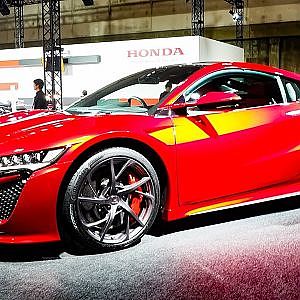 (HD)HONDA NSX RED supercar ホンダNSXスーパーカー - 名古屋モーターショー2017