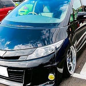 (4K)VIPWAGON TOYOTA PREVIA modified エスティマカスタム VIPワゴン - LOWFEST 2018