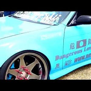 (HD)NISSAN S14 SILVIA modofied 日産14型シルビアカスタム - スタンスネイション大阪2017