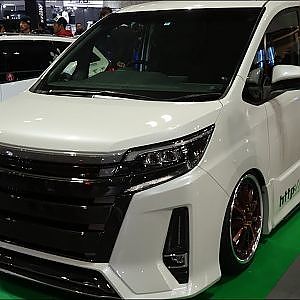 (4K)DK STYLE TOYOTA NOAH 80 bodykit DKスタイル80系ノアカスタム - 大阪オートメッセ2018