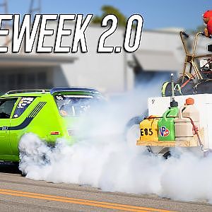 INSANE trailer burnouts on a racecar road trip! | Race Week 2.0 Day 5