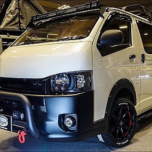 (4K)TOYOTA HIACE 200 custom 2019 カスタムハイエース VIPワゴン - OSAKA AUTO MESSE 2019