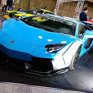 (HD)LB WORKS Lamborghini Aventador Blue Shark Attack ランボルギーニ・アヴェンタドールカスタム - 名古屋オートトレンド2017